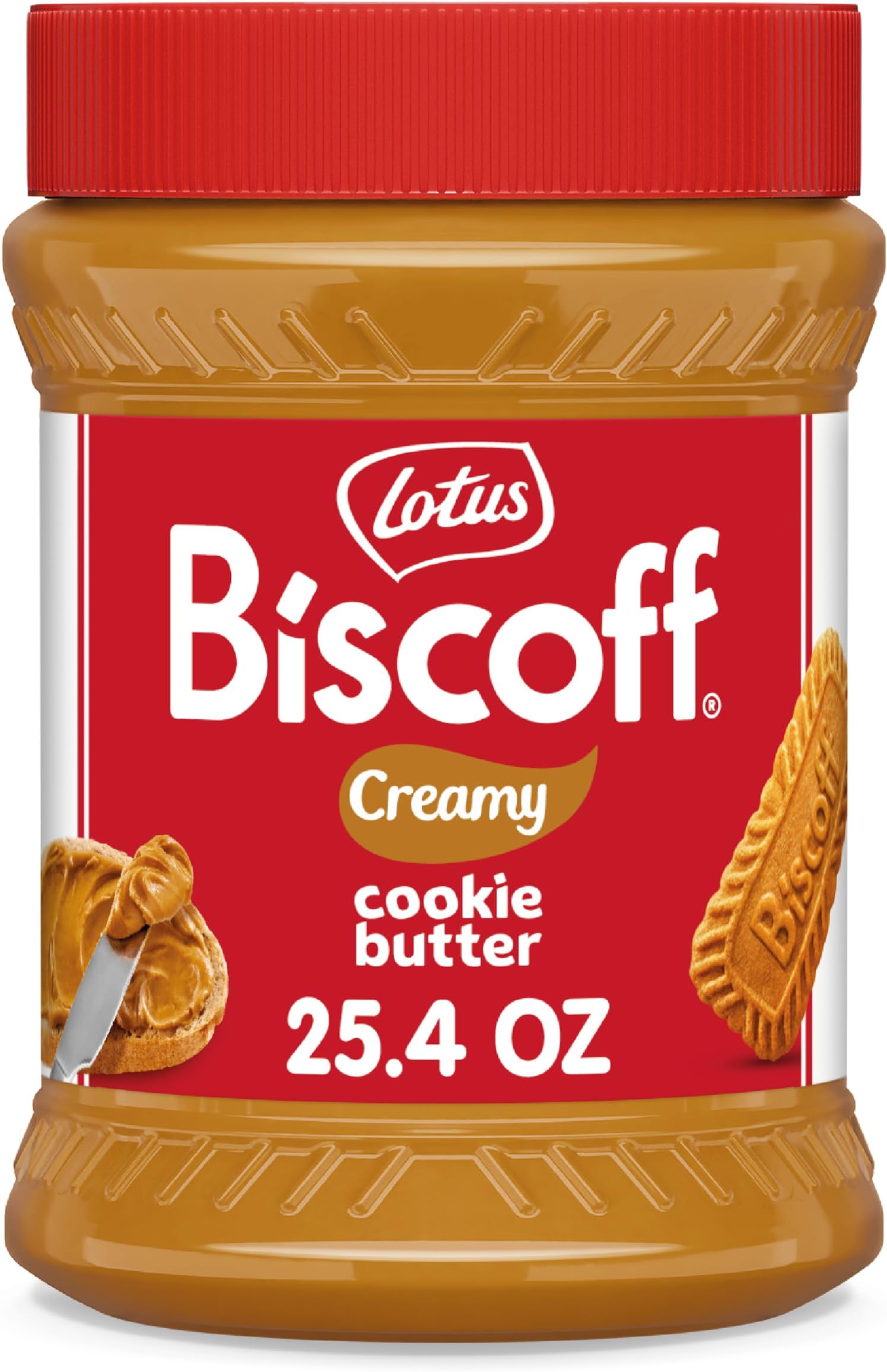 Lotus Biscoff Cookie Butter Spread, Creamy, non GMO + Vegan, 25.4oz