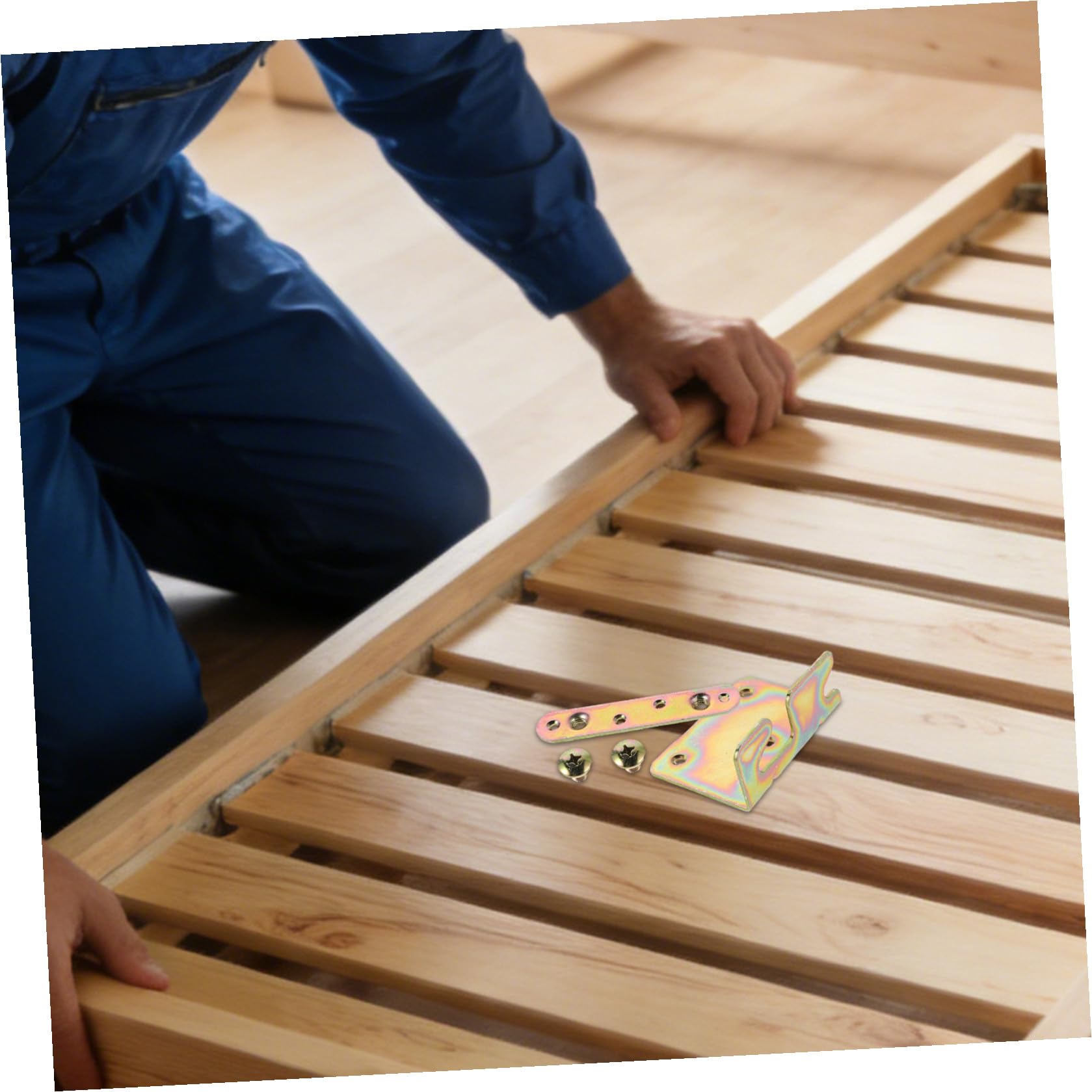 Sosoport Set 8 Staffe per Letto Invisibili in Metallo da 2,0 Mm Bulloni e Ganci per Sponde e Pediera Ferramenta per Fissaggio e Supporto Robusto per Telaio Letto Accessori per Mobili