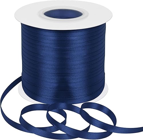 Miniatura 73 de Cinta de satén rosa polvoriento de doble cara, 3/8 pulgadas x 50 yardas, cintas de poliéster rosa polvoriento para envolver regalos, cinta de tela