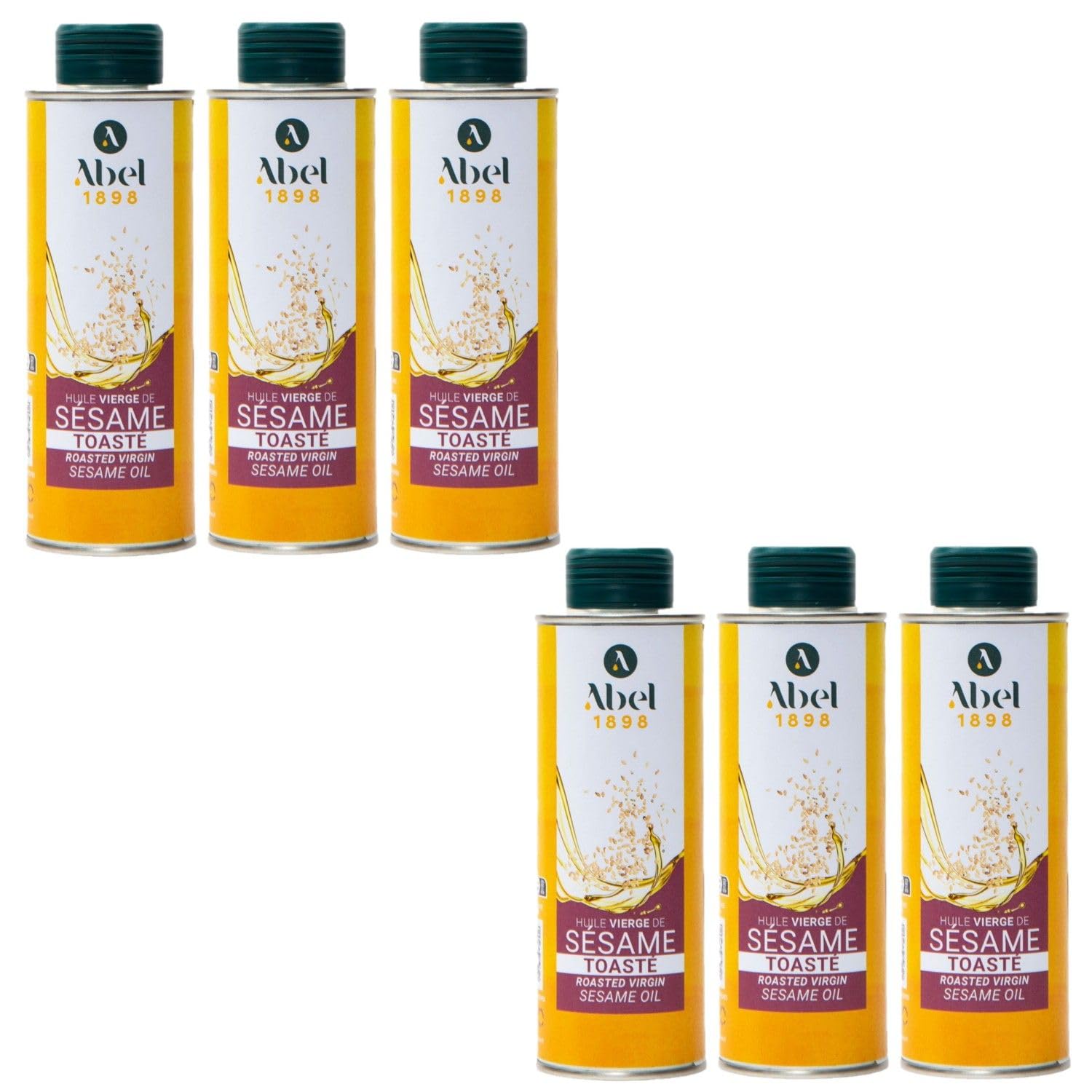 Lot 6x Huile vierge de sésame toasté - Bidon 250ml