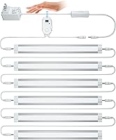 Vista 6 de LAMPAOUS Luces debajo del gabinete para cocina, iluminación activada por sensor de onda manual, kit de luces para colocar debajo del fregadero
