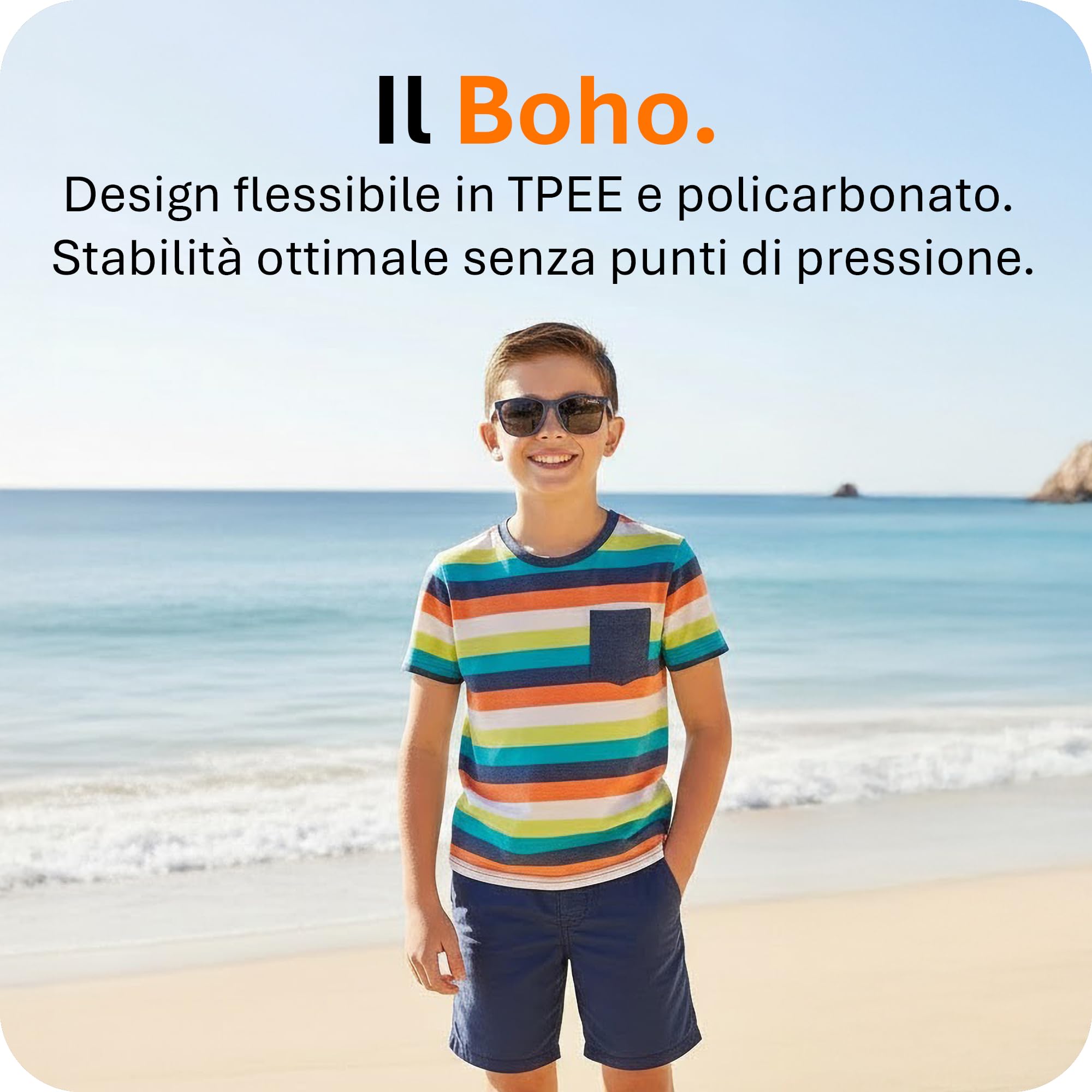 Mausito Occhiali da Sole Bambini (3-6/6-9/9-14 Anni) UV400 & Lenti di Categoria 3 | Aste Flessibili e liviane in TPEE & Policarbonato | Design Europeo