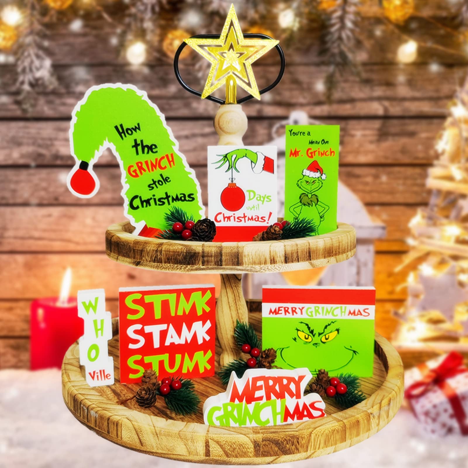 Dunfire Tiered Tray Decor Set