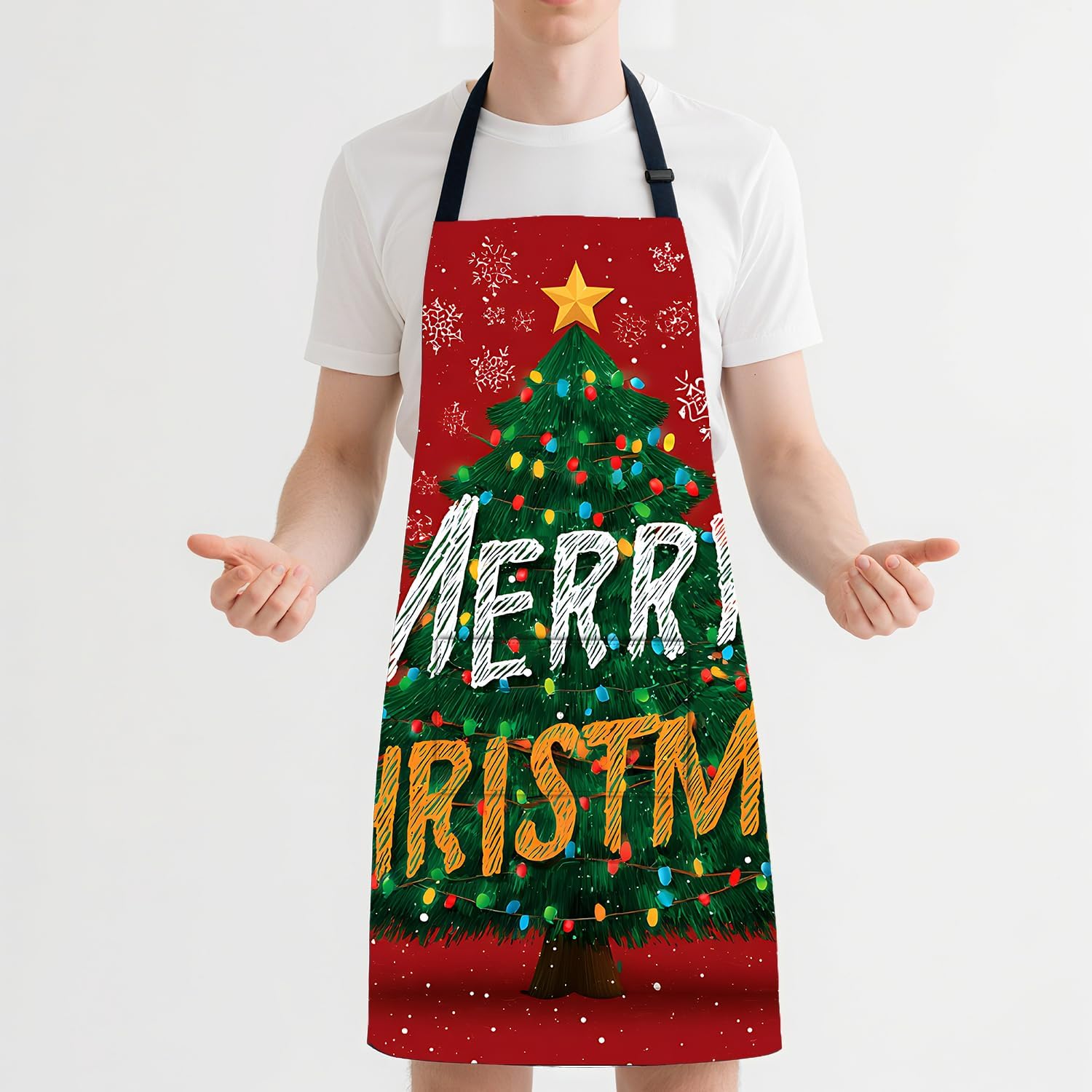 ANNA QUEEN Funny Cat Apron for Women Men with Pockets Spring Sunflower Apron Adjustable Kitchen Chef Cooking Apron