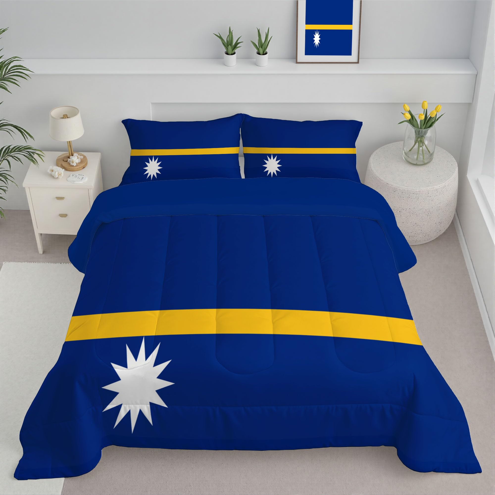 Couette hypoallergénique 240x220 cm bleu marine pour éliminer les allergies de nuit