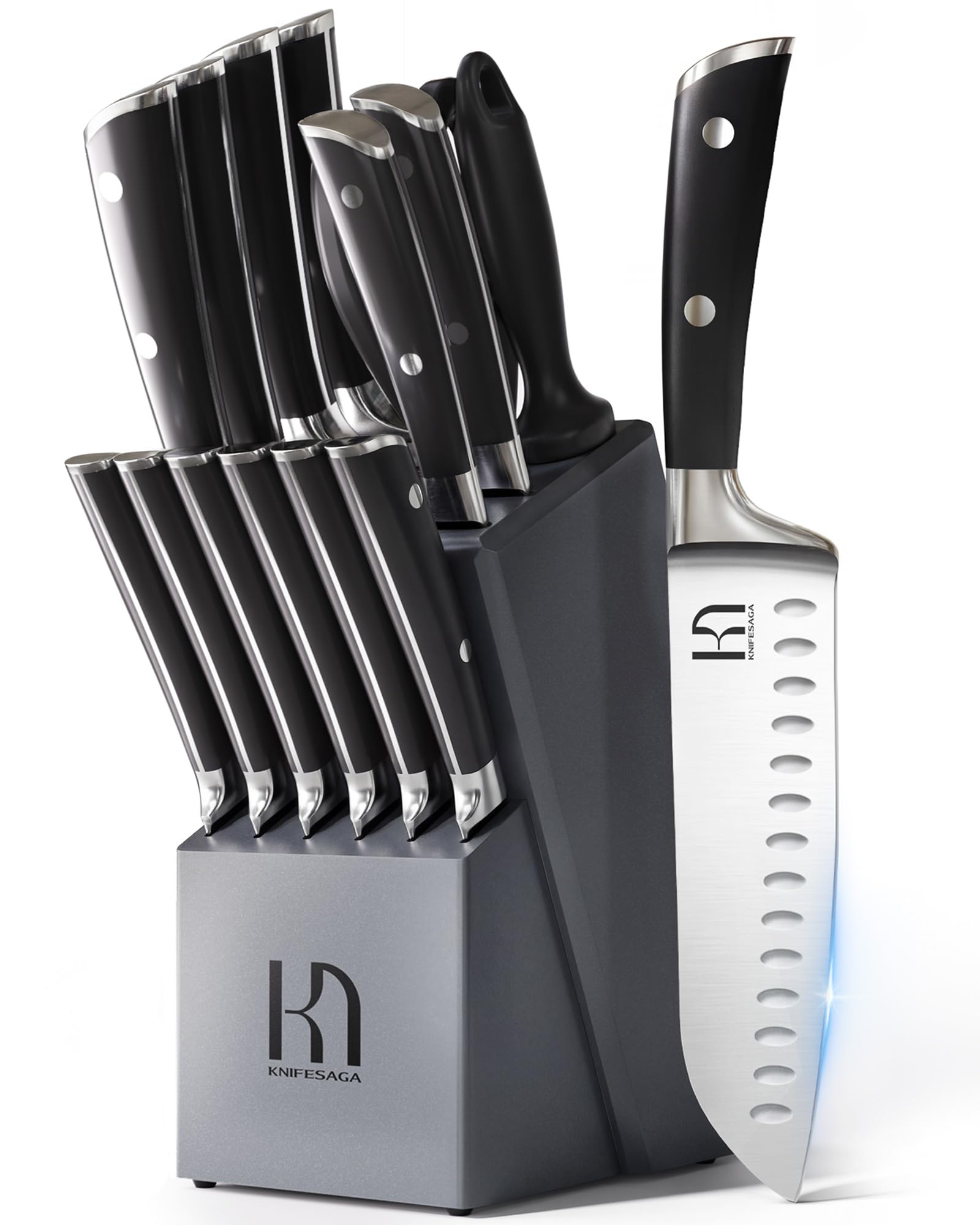 KnifeSaga X3 Pro 15-Piece Knife Set