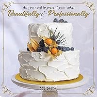 Vista 6 de O'CREME Tabla redonda para pastel con envoltura dorada, tambor de 14 de pulgada de grosor, diámetro de 10 pulgadas - Paquete de 10