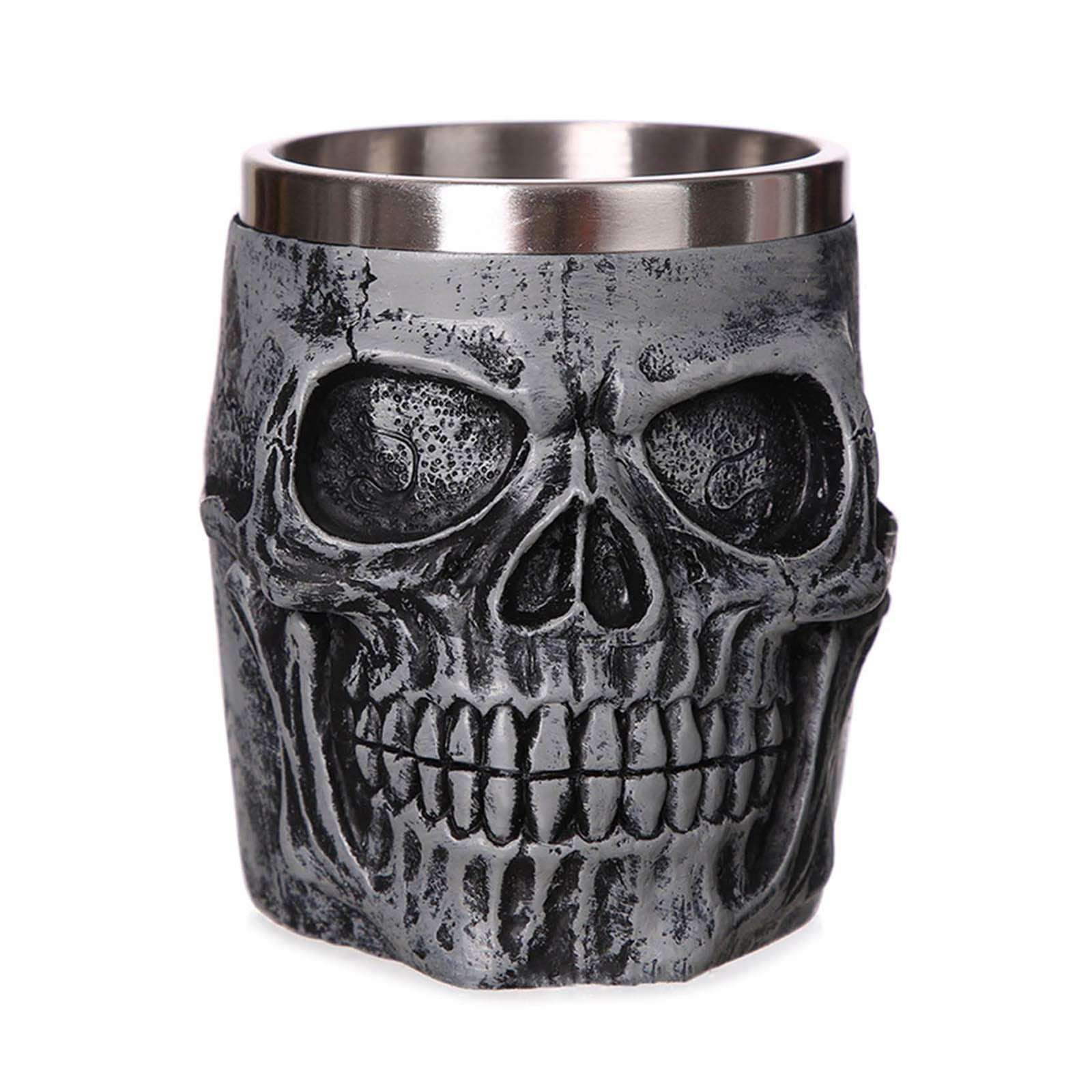 MALSSE 3D Three-dimensional Mug Resin Stainless Steel Coffee Mug Creative Resin for Personal Birthday Gift Coffee Cups