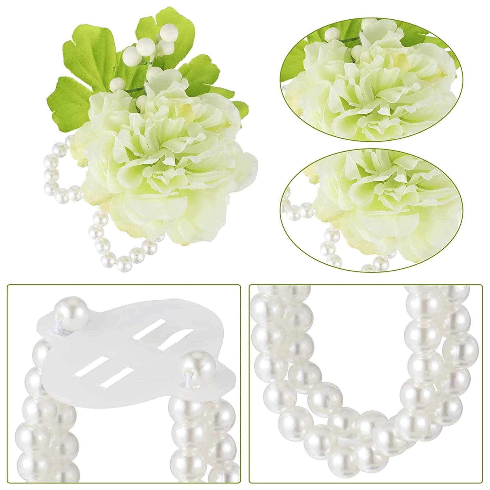 80 sztuk elastycznych opasek na nadgarstek z koralikami, gorset, akcesoria ślubne, DIY, sztuczne kwiaty, dekoracje na wesele, plażę, imprezę