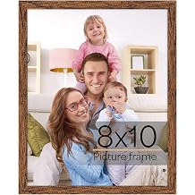 Giftgarden 8x10 Picture Frame Walnut Brown, 8x10 Thin Photo Frame for Wall Table Display, Single