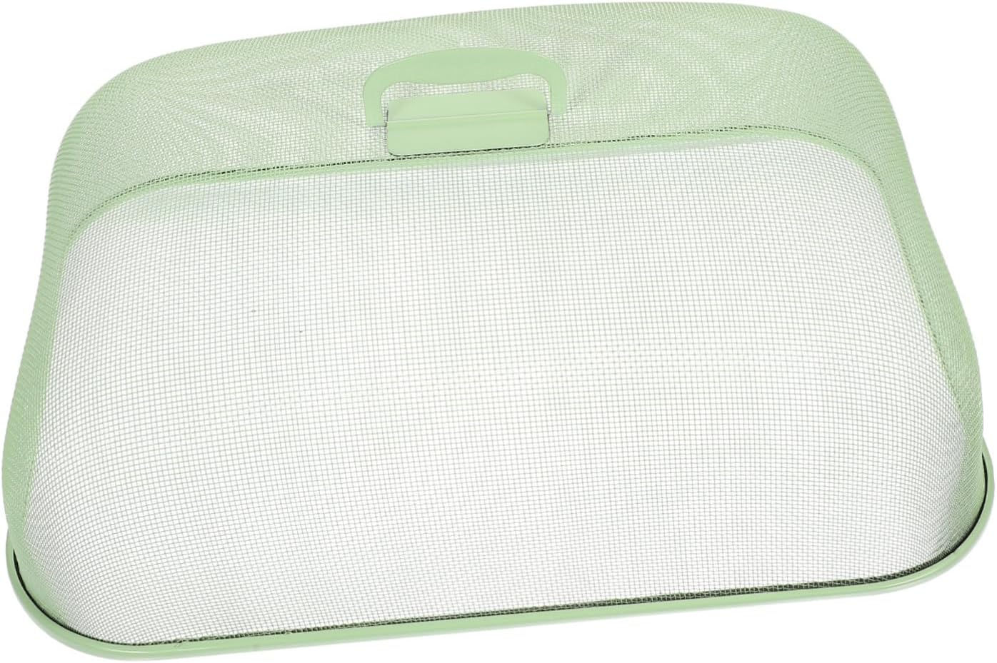 Metal Mesh Food Cover Multi-functional Iron Food Tent for Outdoor Use Reusable Bug Protector Green Rectangular Design for Kitchen and Dining Tables