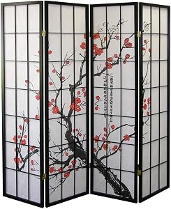 Room Dividers That Actually Look Good (Not Like a Conference Room) Roundhill Furniture Japanese 4-Panel Plum Blossom Room Divider