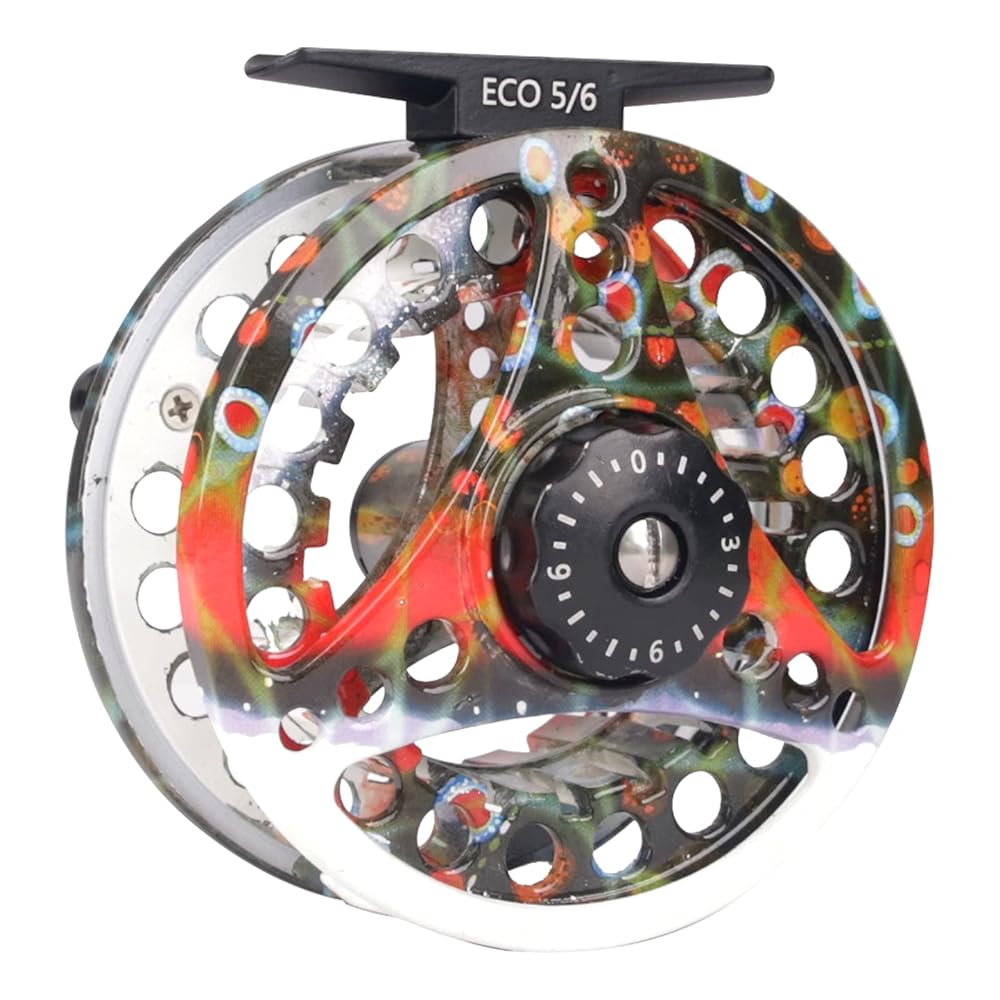 M MAXIMUMCATCH Maxcatch ECO Large Arbor Fly Fishing Reel (3/4wt 5/6wt 7/8wt) and Pre-Loaded Fly Reel with Line Combo (Brook Trout Fly Reel (Without Line), 3/4 Weight)