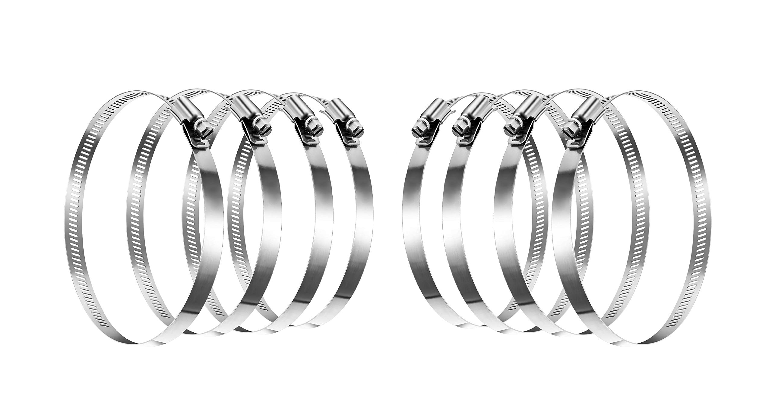 Buy GLIDESTORE 6 Inch Hose Clamps Stainless Steel Adjustable 5 5 Inch
