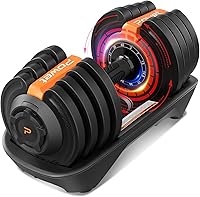 Vista 1 de Adjustable Dumbbell Set, 40LB to 3LB Weight Set, 12 Free Weights Adjustable Dumbbell Set for Home Gym with Tray 1-Sec Fast Adjustable for Men Women