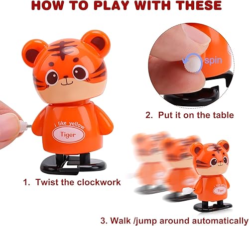 Vista 10 de 15 juguetes de Navidad para niños, rellenos de calcetines de Navidad, árbol de Navidad, juguete de cadena de relojería de Papá Noel, premios