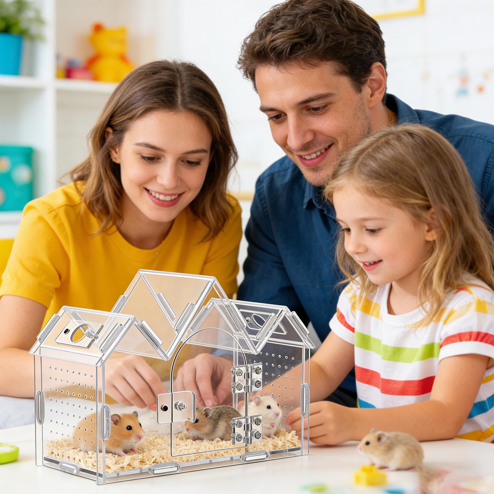 Skakunowate Terrarium Przezroczyste Akrylowe Pudełko z Magnetycznymi | Akrylowe Terrarium dla Pająków Skakunów dla Modliszek Gadów Węży Gekonów Żółwi Jaszczurek Brodatych