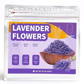Dried Culinary Lavender Flowers 16oz, Food Grade Lavender Buds | Edible Flowers for Tea, Baking, Potpourri, Home Fragrance & Sachets, Gluten Free