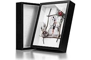 2-Pcs Shadow Box Black: 8x10 Display for Flowers, Photos and Crafts