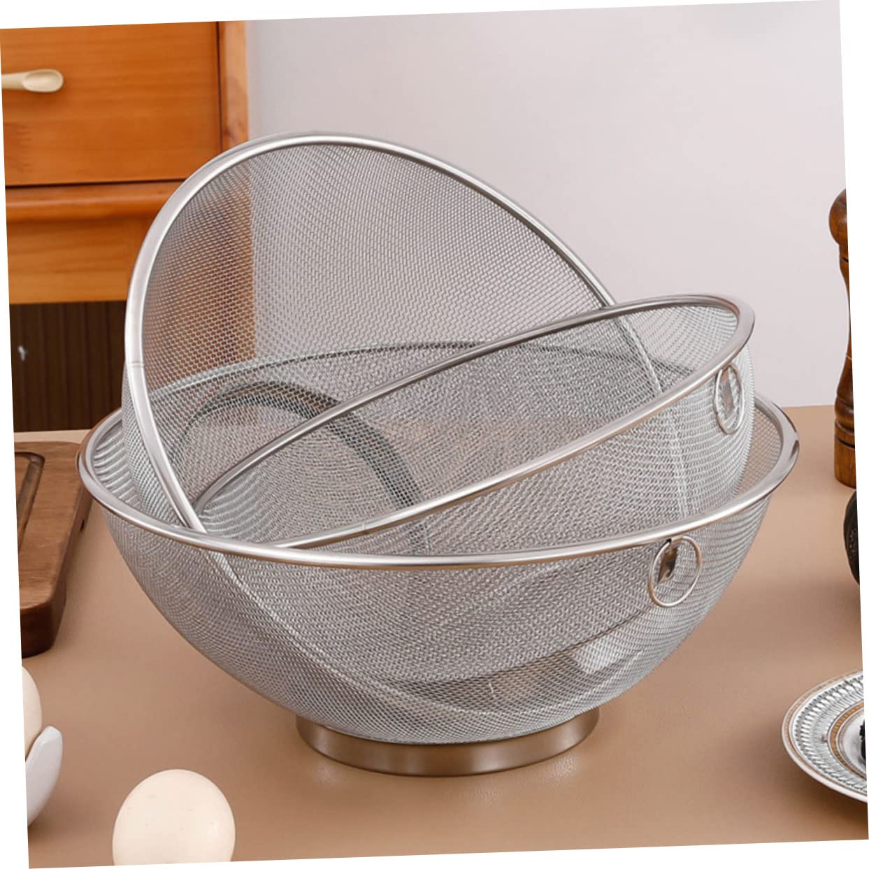 Ciieeo 2pezzi Filtraggio Inossidabile Colapasta Fine Per Per Drenaggio Utensile Per