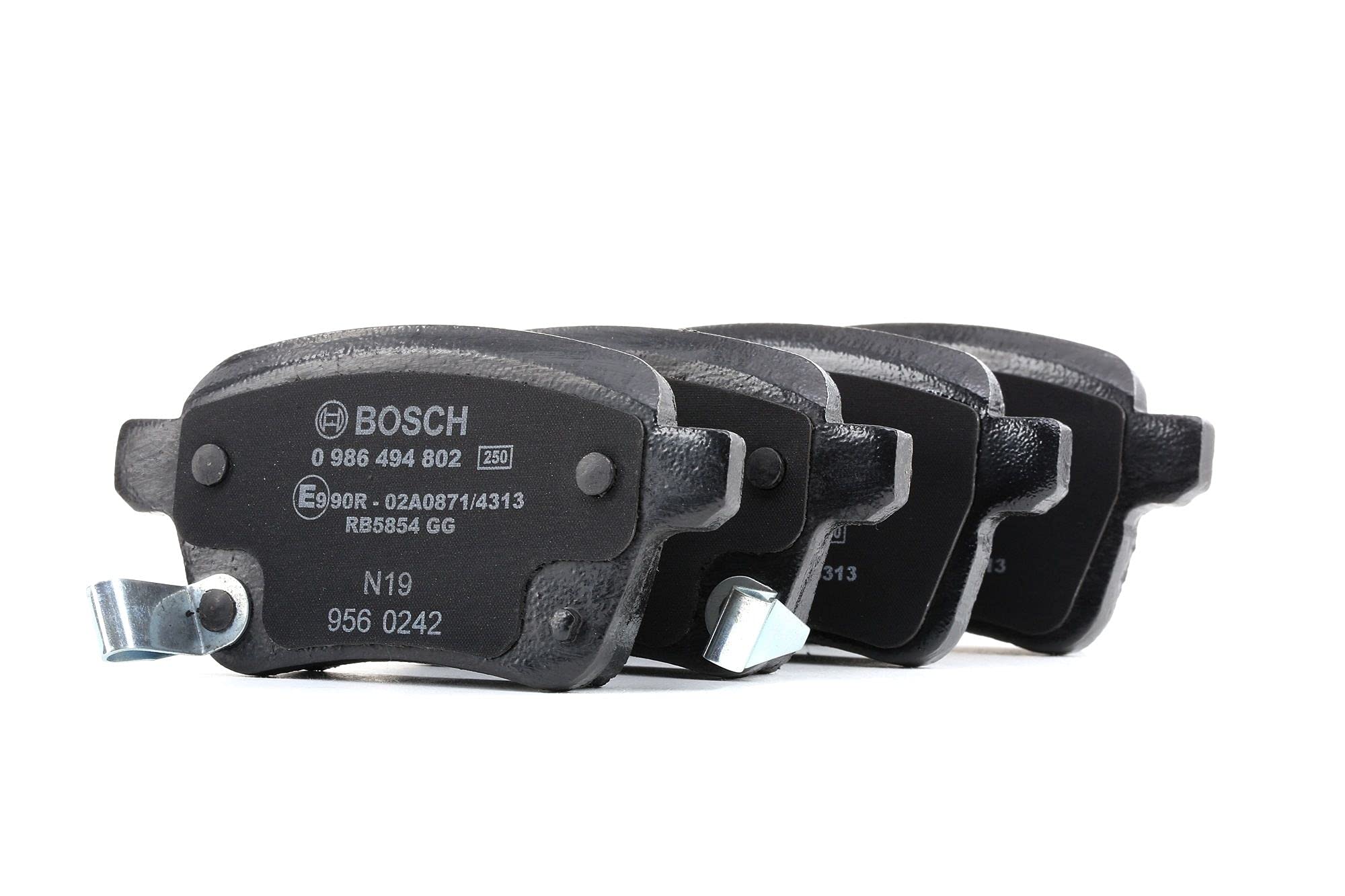 Freinage Silencieux Faible Poussière Plaquettes De Frein Arrière BOSCH BP2031 - Jeu De 4 - Sans Cuivre, Réduction Bruit Et Poussière - Certifié ECE -R90 - Pour Voiture (Vérifier Compatibilité