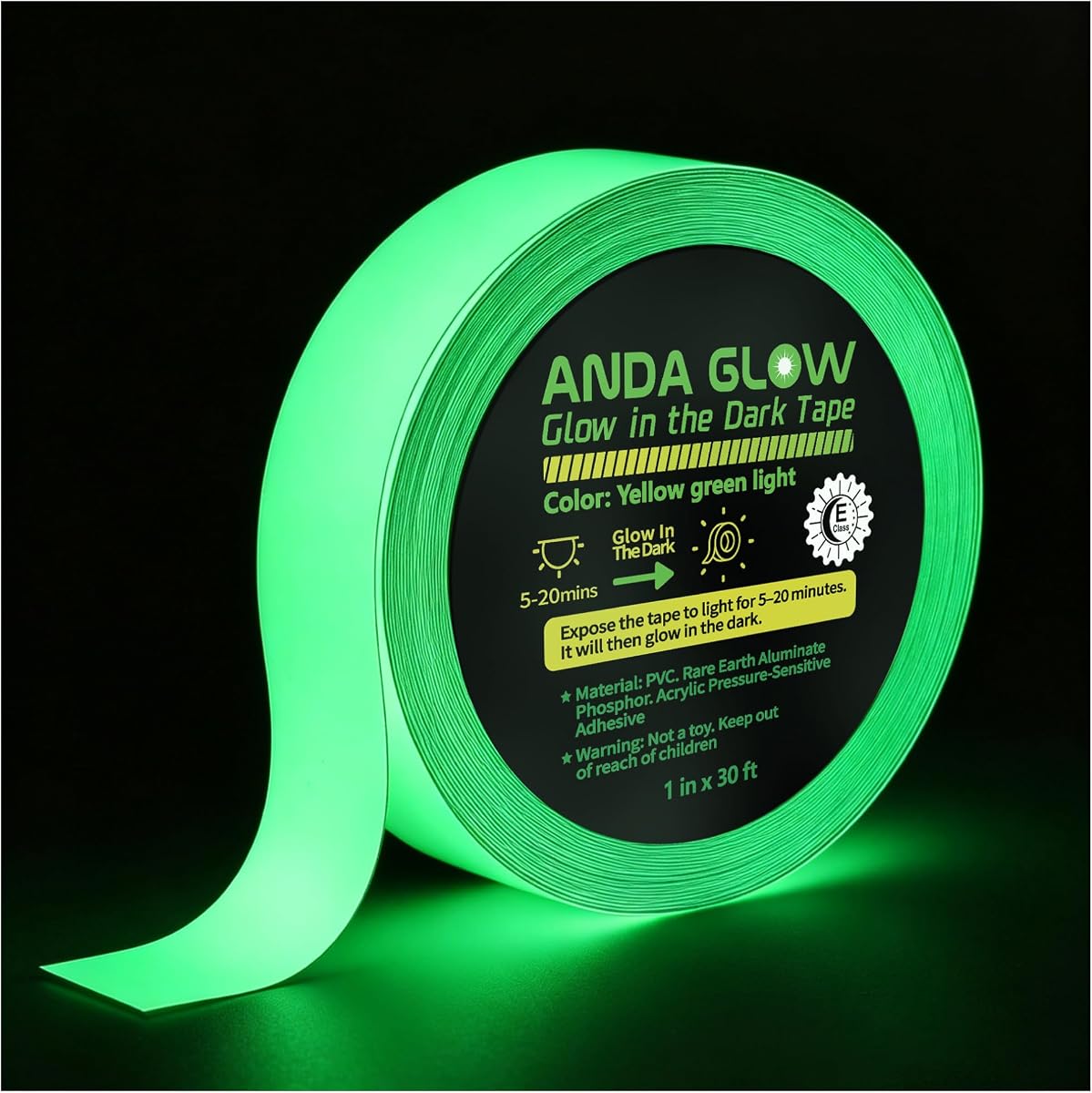 High Brightness Glow in the Dark Tape