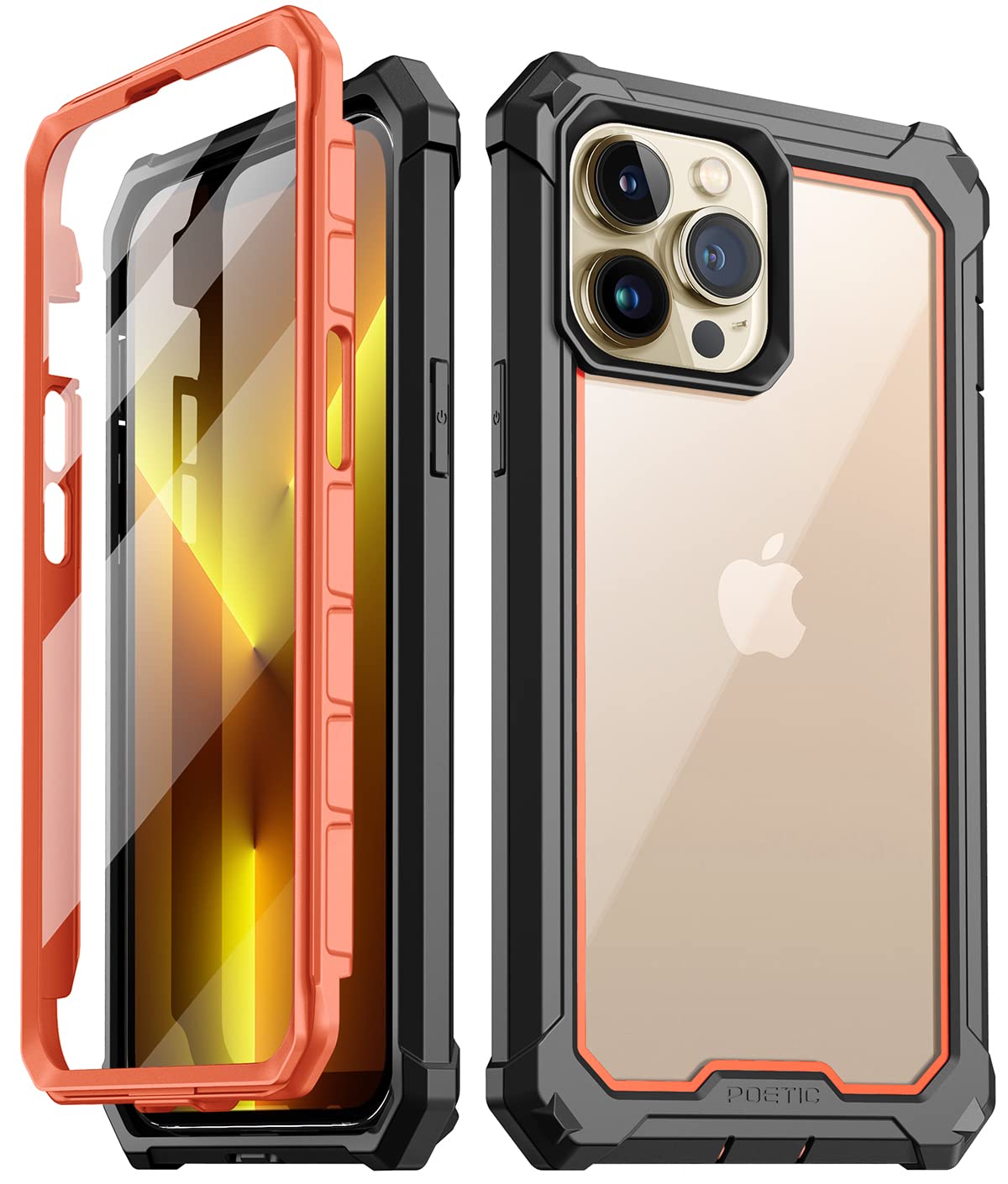 Coque iPhone 13 Pro antichoc intégrale orange contre les rayures - 8