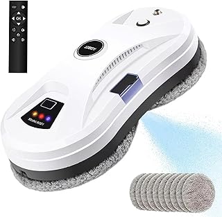 Robot Nettoyeur Vitres, 5600Pa Robot Laveur de Vitre avec Fonction Pulvérisateur Trois Modes de Nettoyage, Laveur de Vitre Automatique avec Télécommande, pour Toutes Les Surfaces Lisses