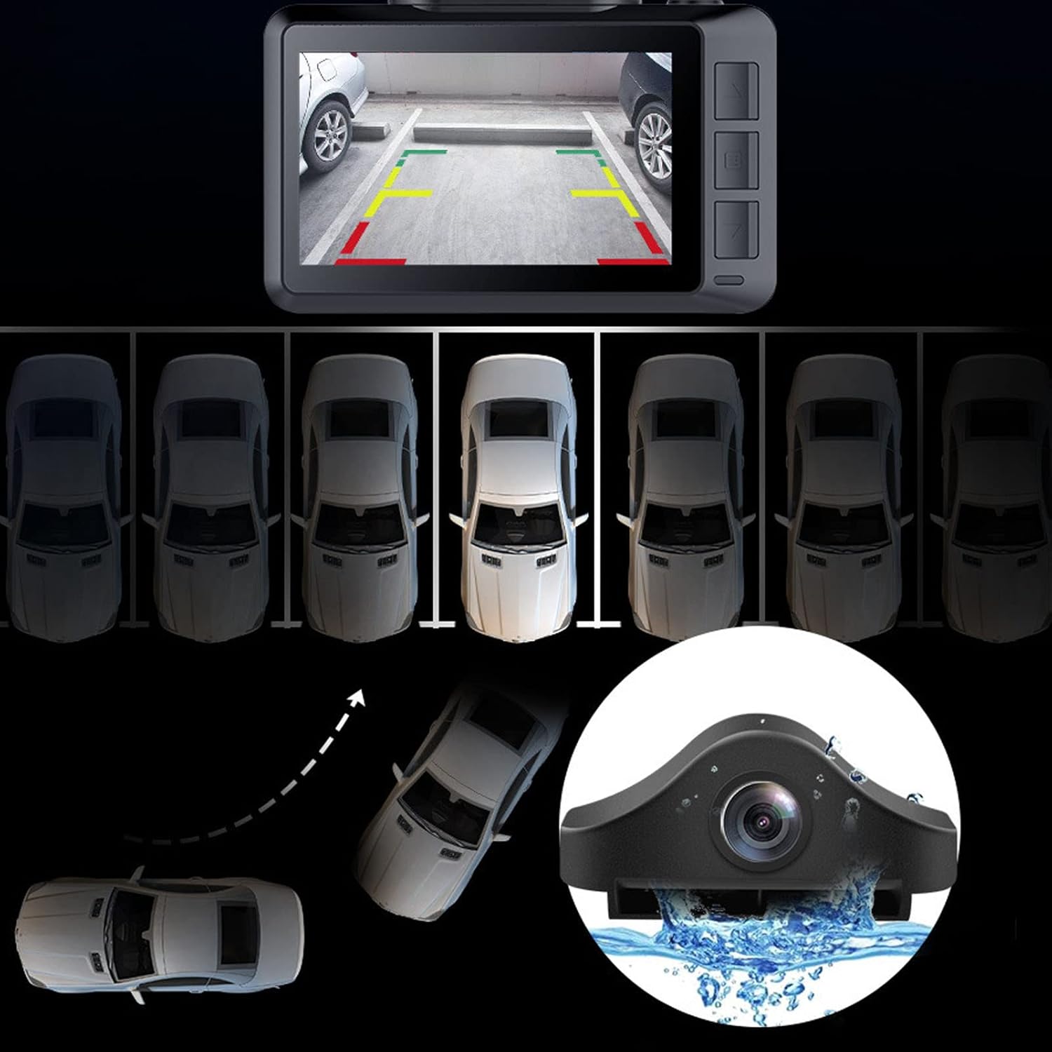 Rear camera parking assist view