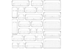 25-Piece Bathroom Drawer Organizers and Storage System