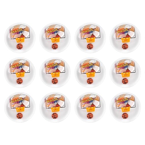 12 Set Basketball Party Favors Mini Basketball Handheld Shoot Score