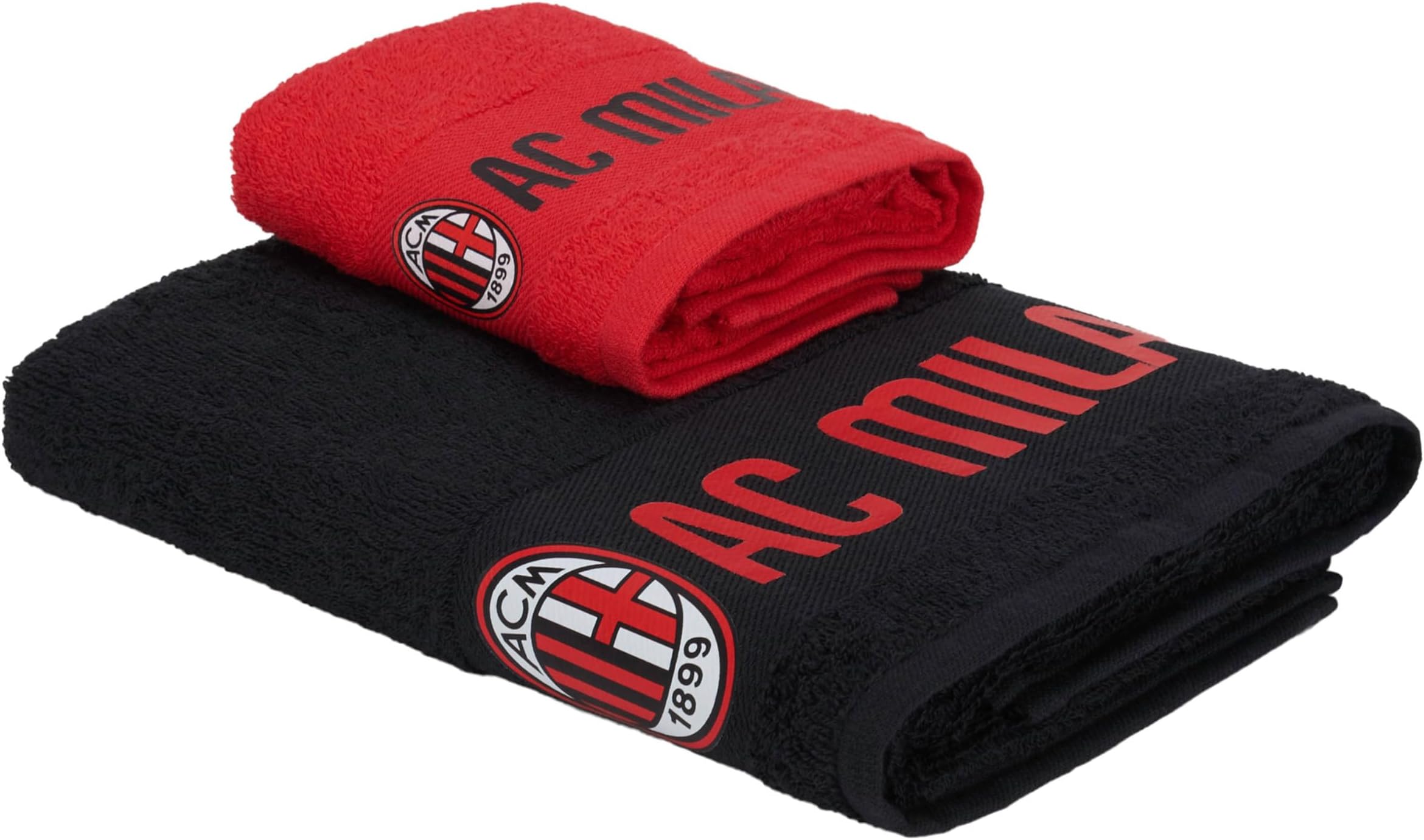 ACM 1899 GIL S.R.L. AC Milan Bib One Size - Jersey 180; 100% Ringspun Cotton - Rosso Nero Lettering for all little Rossoneri fans - Official Ac Milan Product