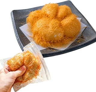 Rich Peach 挤压 第二弹 减压商品 舀 软弹 柔软材质 逼真玩具 高弹性 手感柔软 适合派对纪念品和赠品 舒适的触感 握玩具 感官玩具 儿童 成人兼用 (油炸肉球面包)