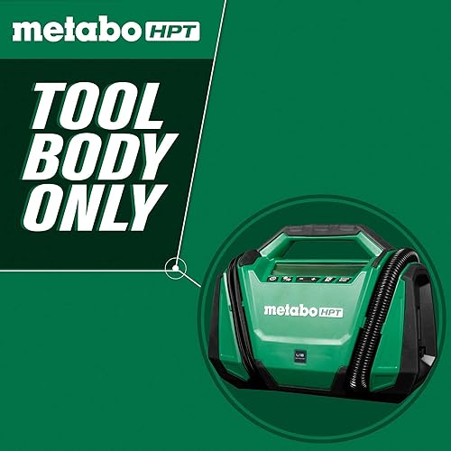 Miniatura 2 de Metabo HPT Inflador de doble función inalámbrico multivoltios de 18 V, inflador de aire portátil con modos de alta presión y alto volumen, presión