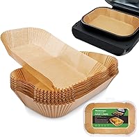 Vista 1 de Revestimientos para freidora de aire Ninja Smart XL - 120 piezas de papel pergamino desechable rectangular para accesorios de freidora de aire Ninja