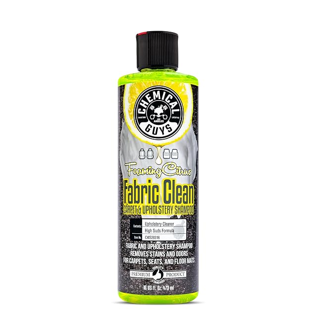 Chemical Guys Foaming Citrus Fabric Clean Carpet and Upholstery Cleaner - Car Carpet Cleaner for Seats and Floor