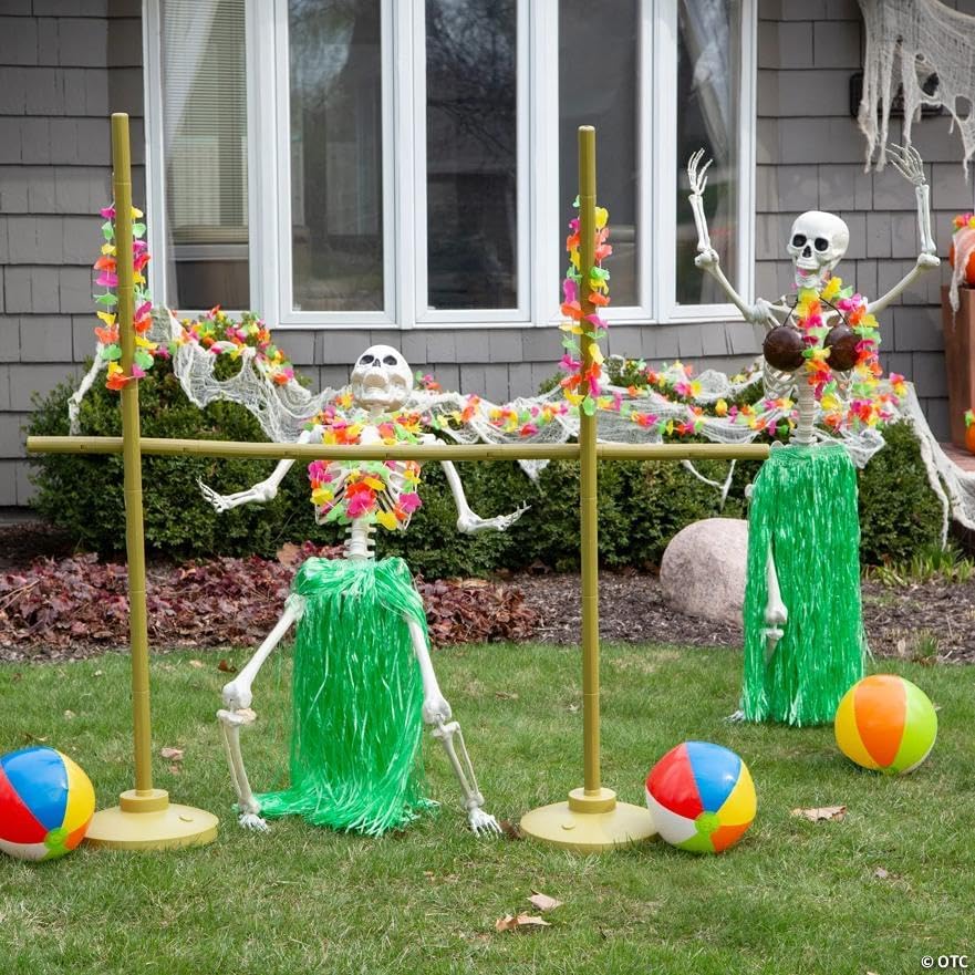 Skeleton Luau Limbo Halloween Decorating Kit - 60 Pieces