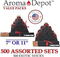Vista 6 de Sweet Fruits - Varitas de incienso de 11 pulgadas, juego variado de 500 unidades, 11 pulgadas, 5 paquetes de 100 varillas por fragancia El juego