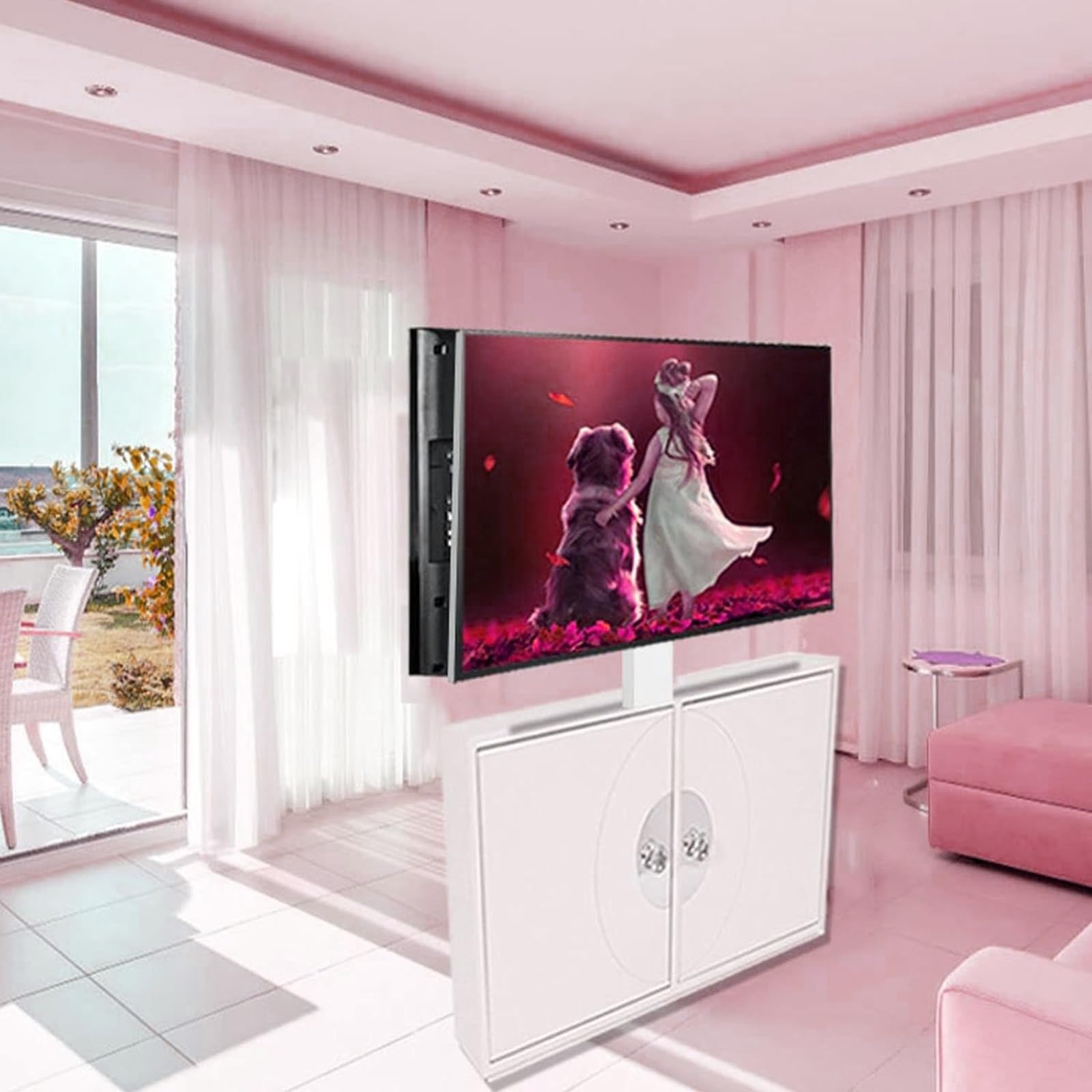 Amazon.co.jp: 電動テレビ天井マウント - テレビフロアスタンド