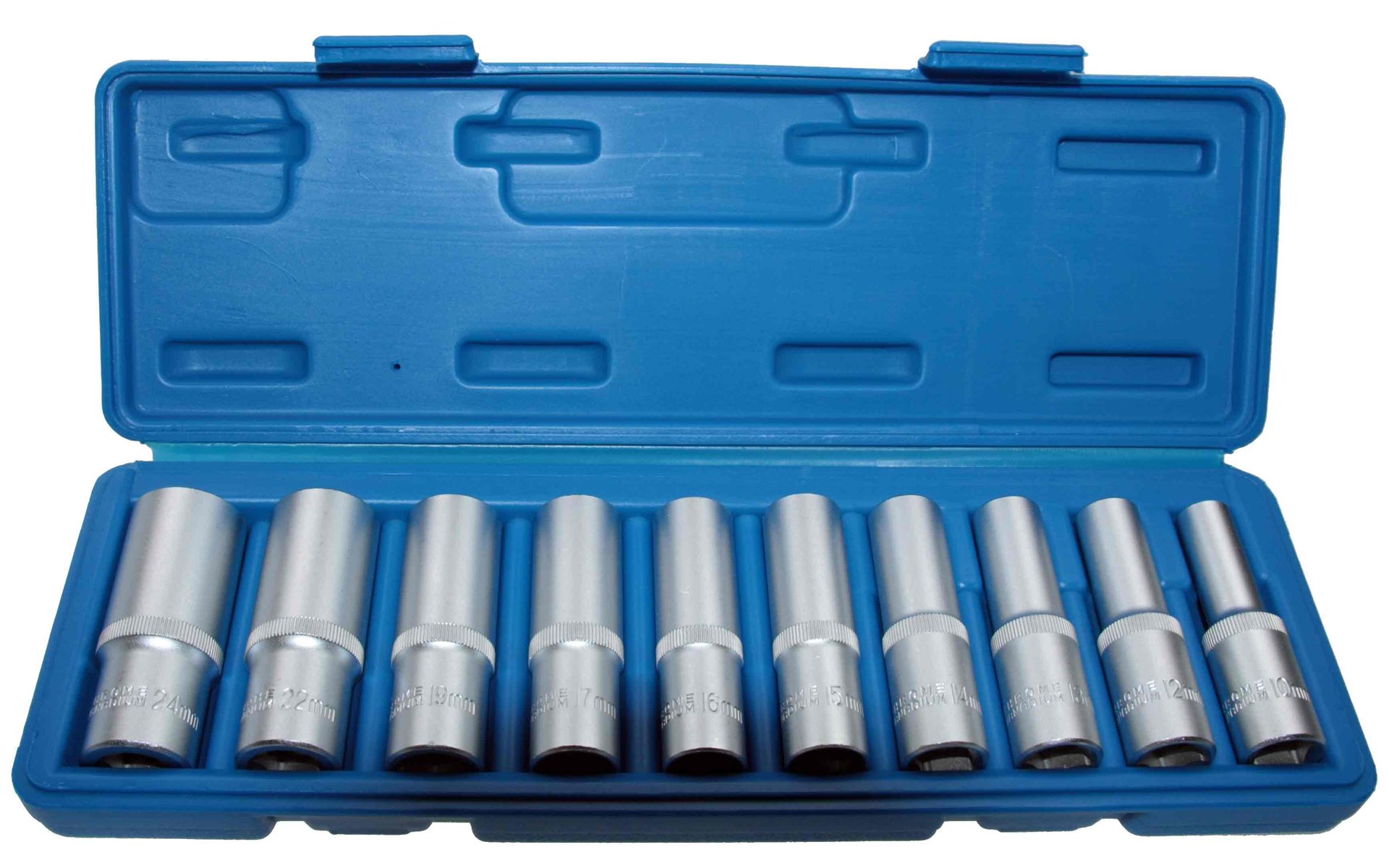 Jeu de clés 6 pans et douilles vis 10 pièces de 10 à 24 mm