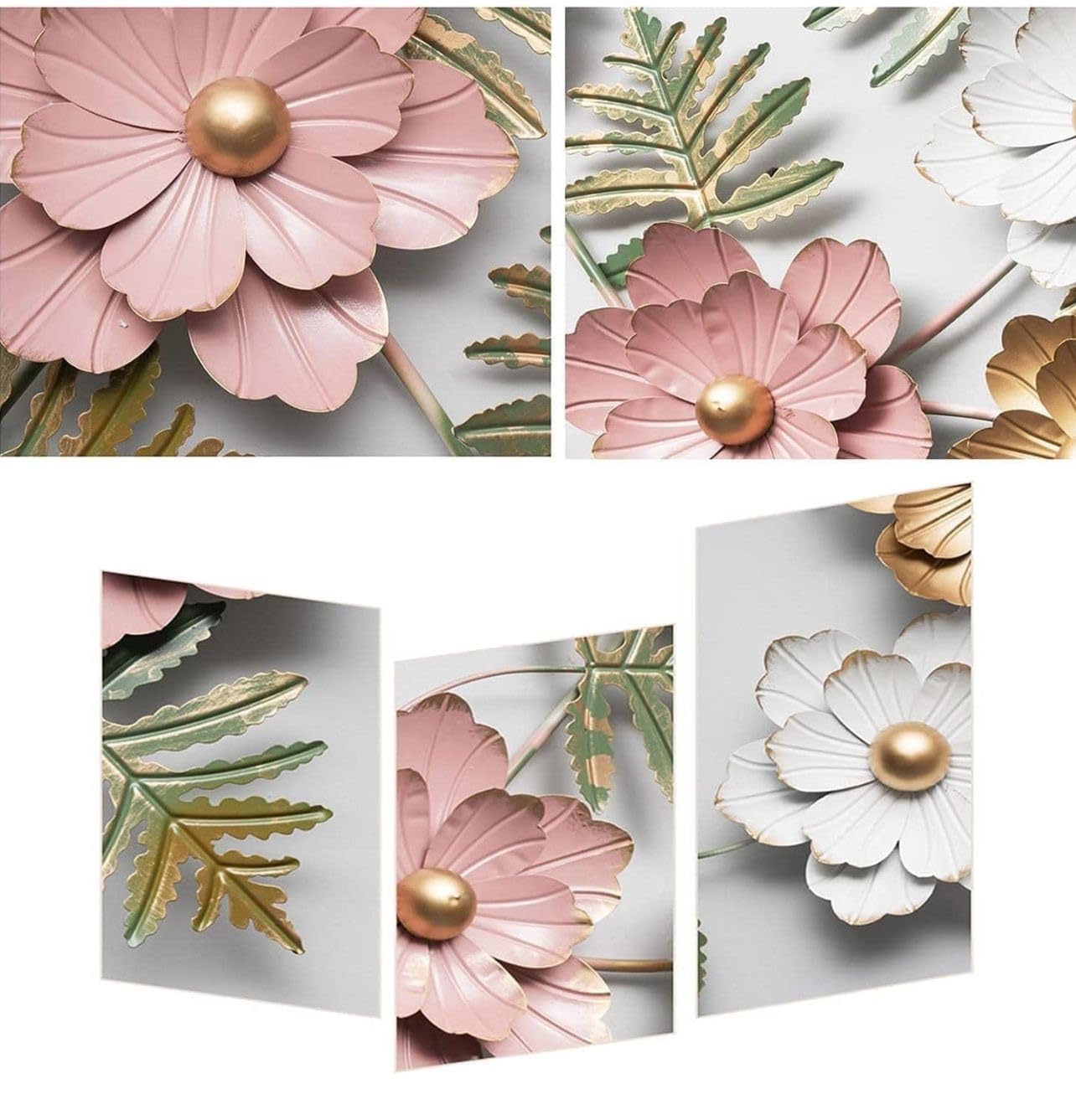 ARCADIA Flower Design Wall Art for Home Décor, Metal Wall Art for Living Room I Bedroom I Drawing Room I office Wall Decor Metal Art (43 X 25 Inch) 2