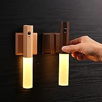 Vista 7 de 2 luces nocturnas con sensor de movimiento, luz de pared recargable vintage portátil con cuerpo magnético, aplique a pilas para pasillo, gabinete