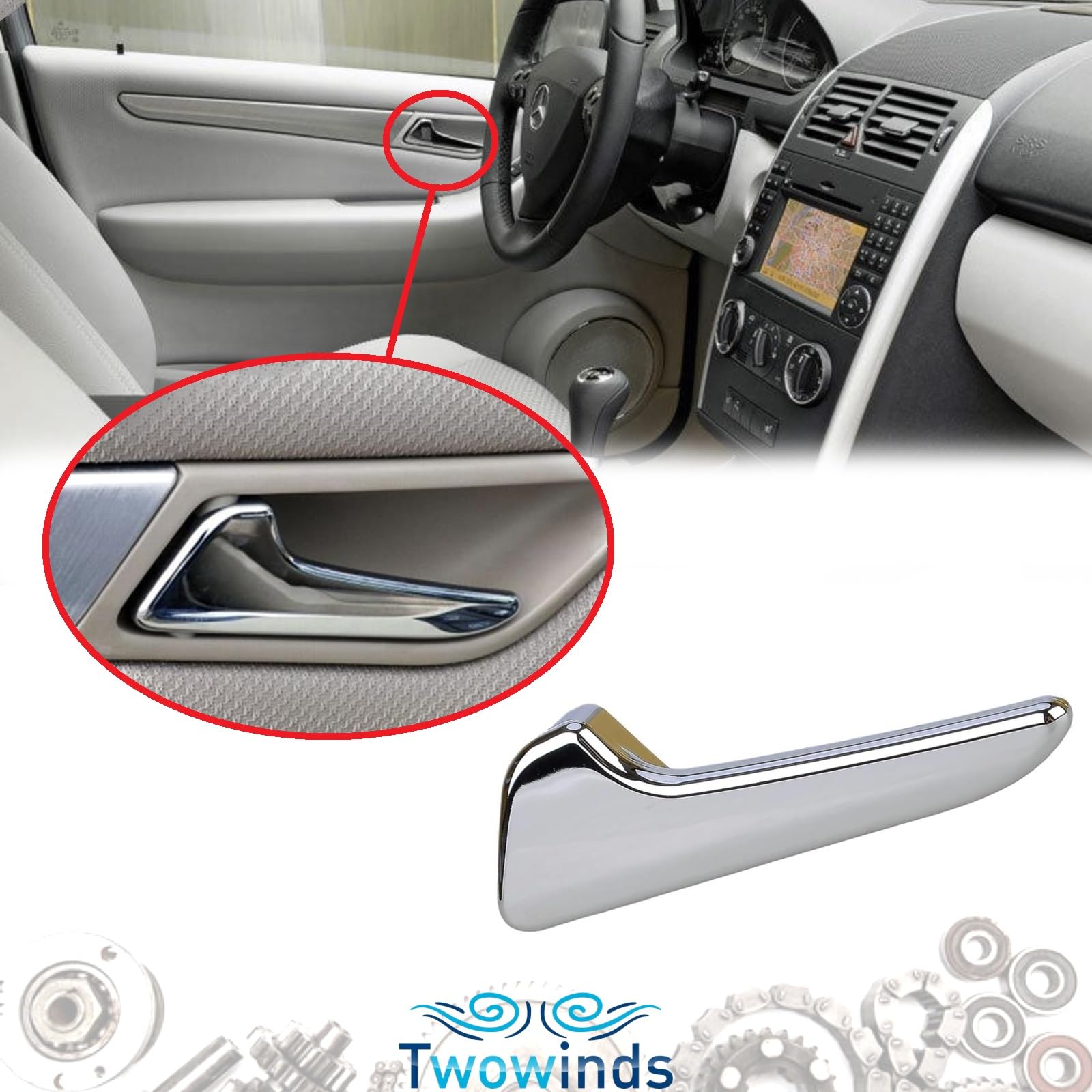 Twowinds Manilla Interior 1697600961 Compatible con Mercedes - Izquierda