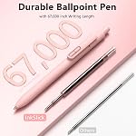 9 Pack stylos à bille noir - 1.0mm Stylos à bille d'encre noire à point de écriture lisse moyenne longue durée Stylo à fidget rétractable pour adultes, hommes, femmes, école, bureau (6 Stylos & 3 Recharges)