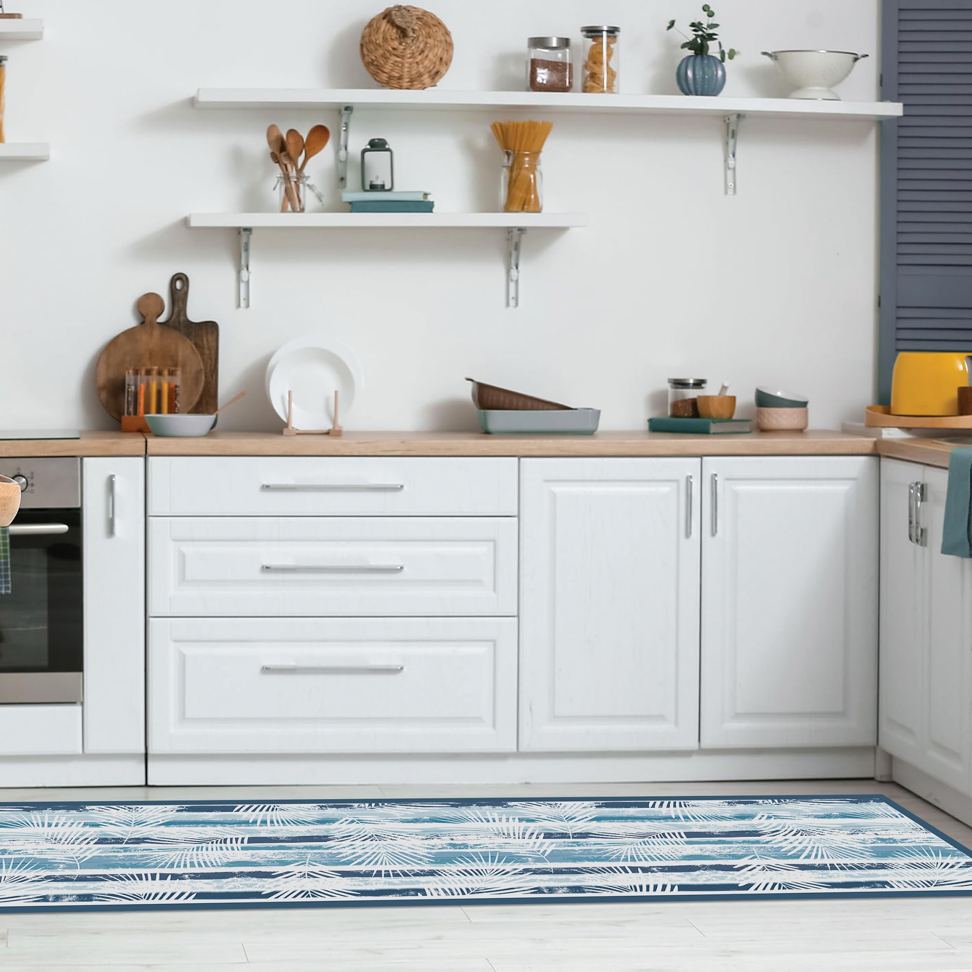 CREARREDA Carpet Runner for Kitchen, Hallway & Living Room, Carpet Runner, Made to Measure, Insulating, Fire Retardant, Scratch-Resistant, Hypoallergenic, Water-Repellent, Kitchen Runner, Living Room