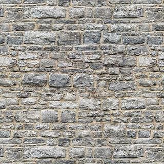 Melody Jane Dollhouse Embossed Grey Stone Wall Exterior DIY Card Sheet 1:12 Scale