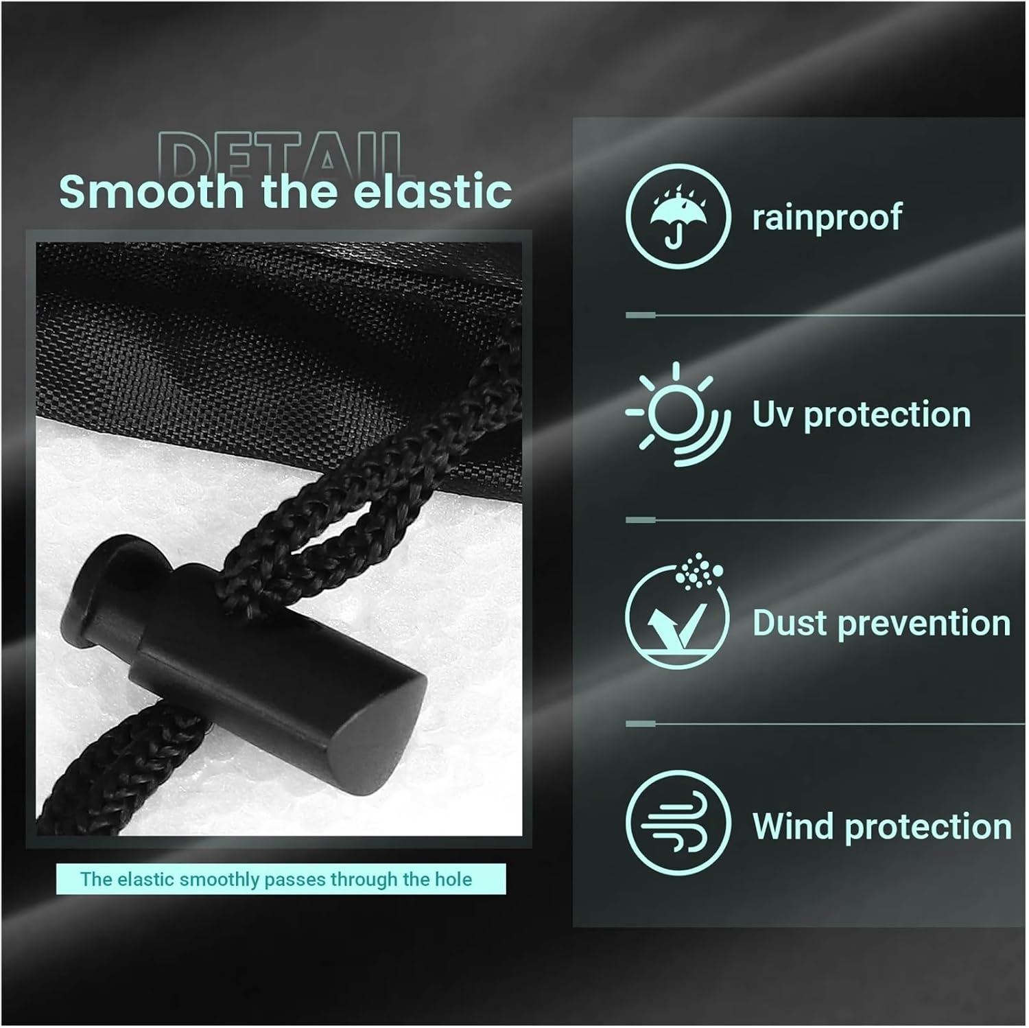 Pool Table Cover 2 Pcs Pool Table Cover with Drawstring, Waterproof Equipment, Suitable for Rectangular Tables