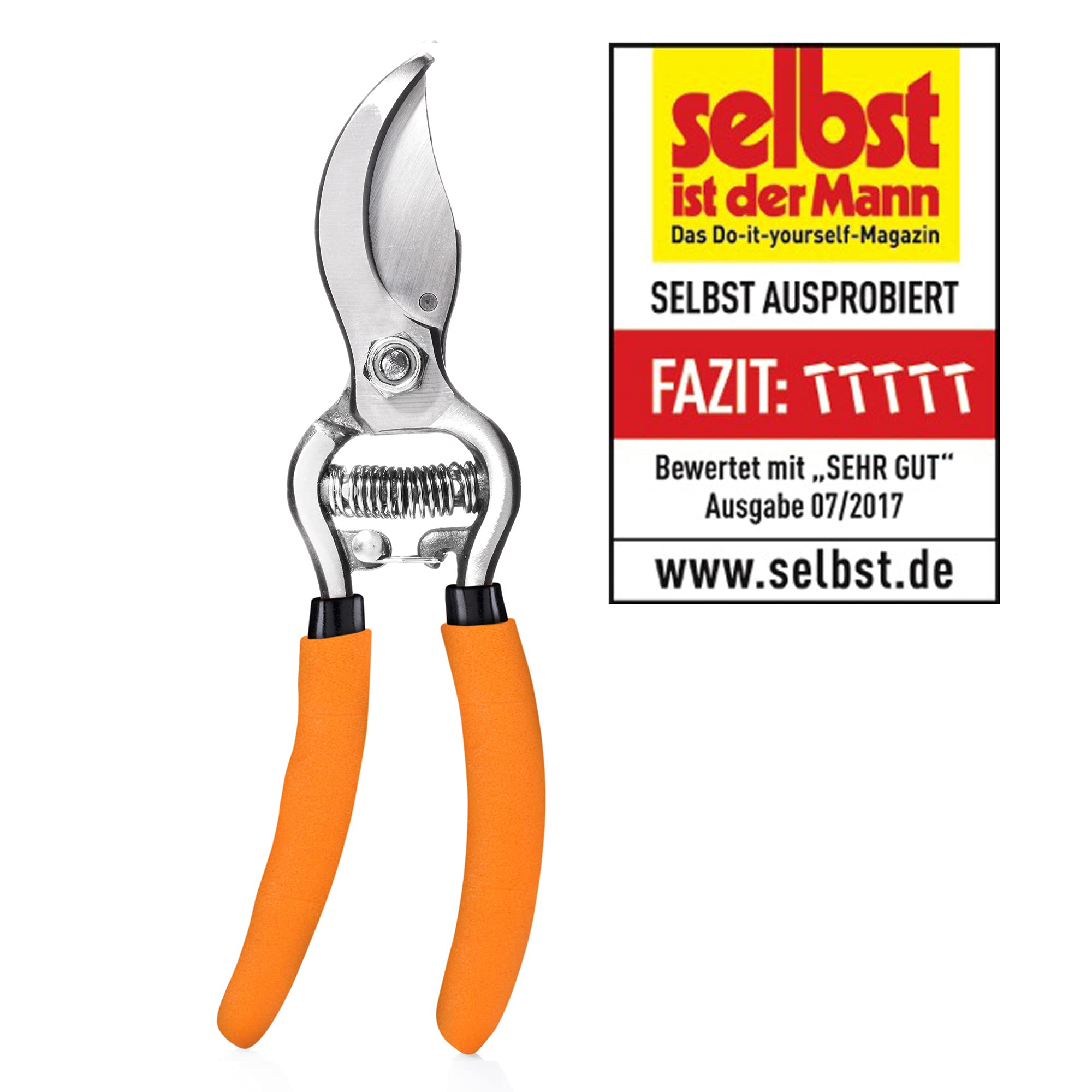 S. Kunde & Sohn Germany – SKS 6 Tradition Gartenschere orange + SKS T1 Trageetui