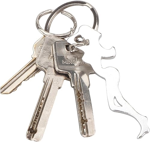 Miniatura 6 de SWATOM Llavero de aleación de aluminio con forma de niña 6 piezas