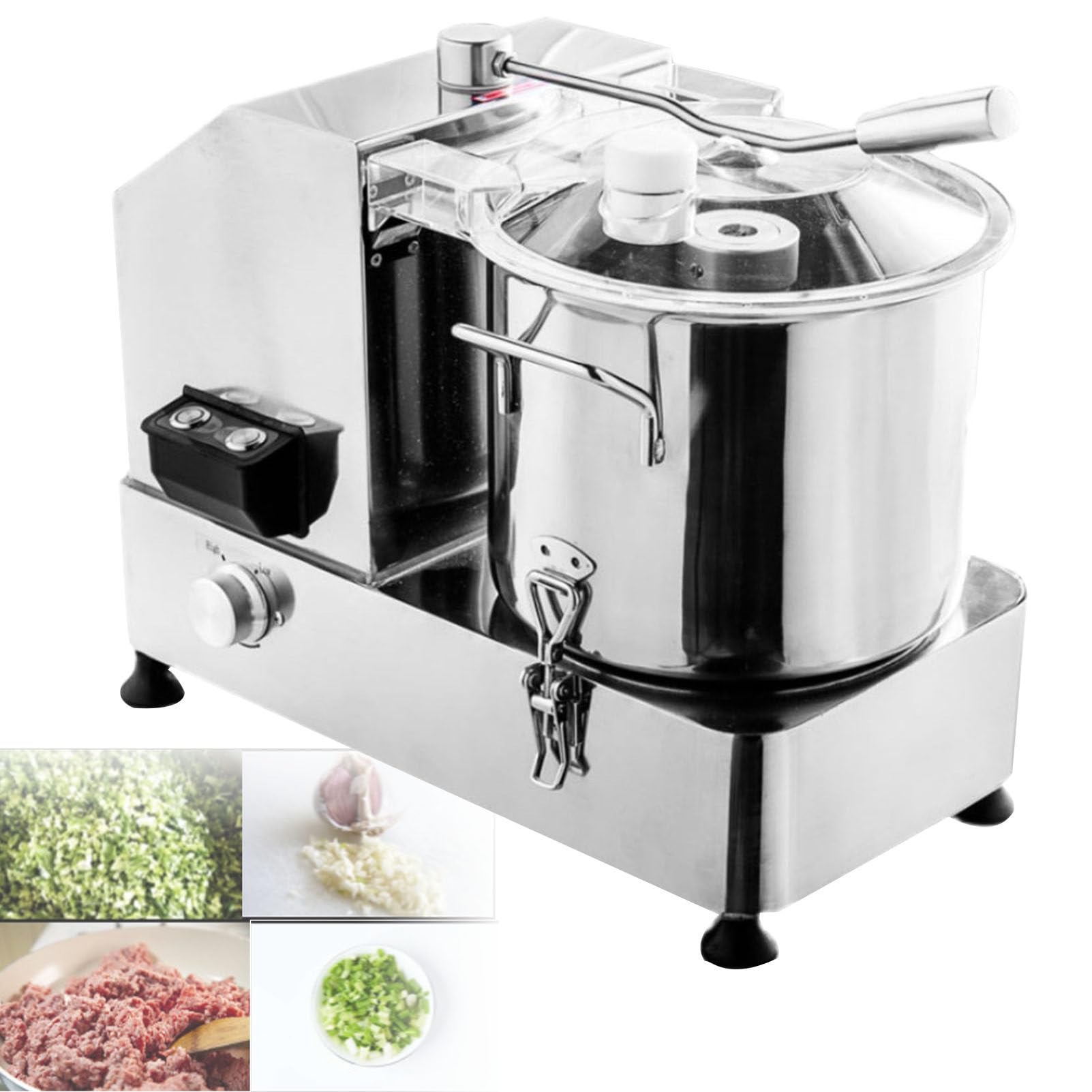 Picadora eléctrica de alimentos con cuchillas de acero inoxidable, velocidad ajustable para verduras, frutas, frutos secos